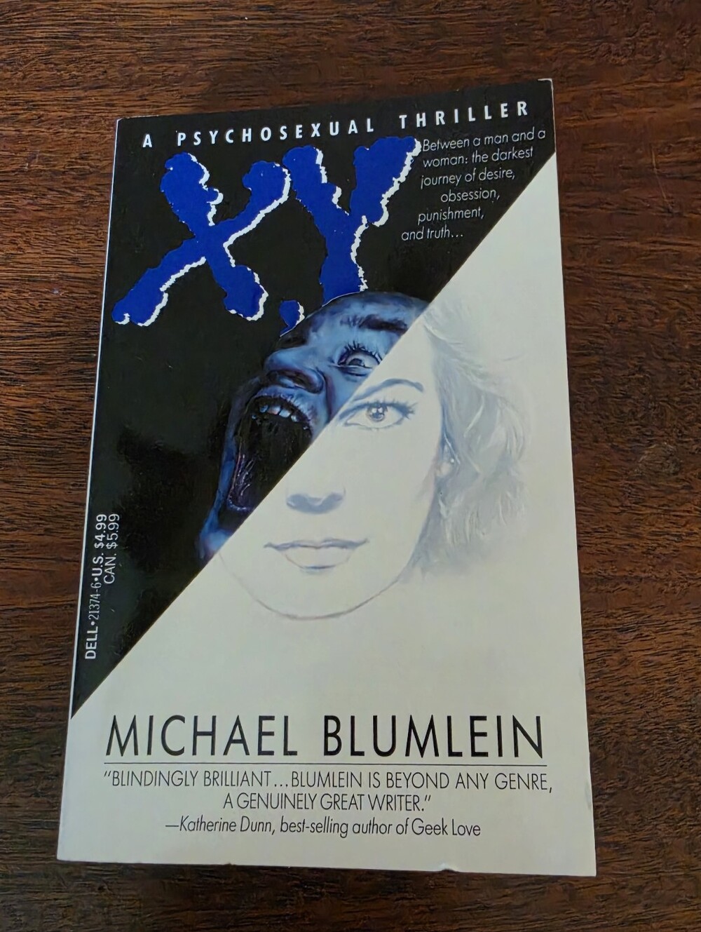 X, Y By Michael Blumlein (Dell Abyss, 1993) Rare Horror Mass Market Paperback